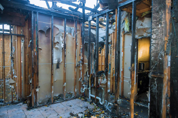 Professional Fire Damage Restoration technician working in Bowie, TX